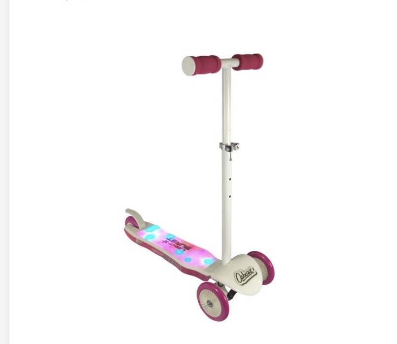 light burst pink and white scooter